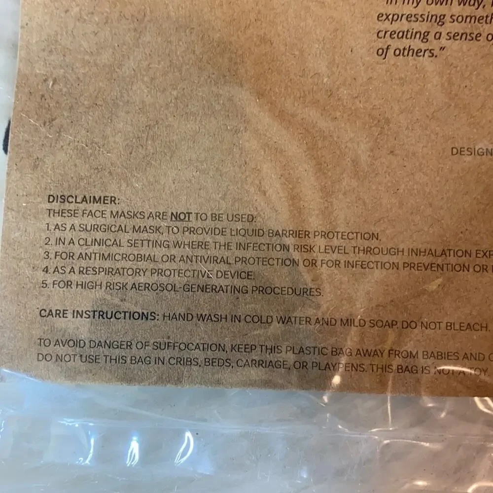 Rae Dunn Imagine. Dream. Reusable Face Masks Set